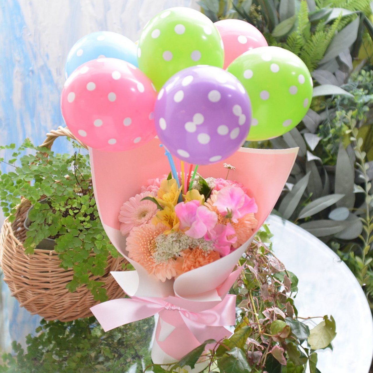 セブンバルーン S」ジェルブーケ｜札幌の花屋｜さとうはなみつ｜9年