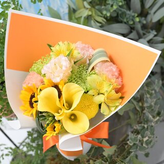 敬老の日　ジェルブーケS　イエロー系
