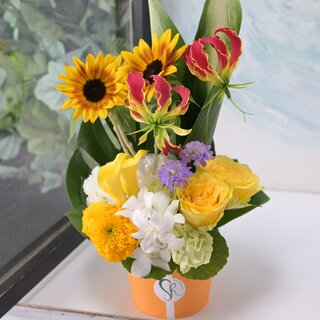 敬老の日　生け花風　アレンジメント