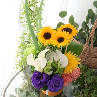 敬老の日　生け花風　アレンジメント