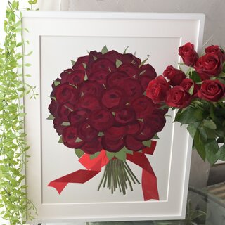 アフターブーケ　M　ベーシック（赤いバラ24～28本で製作します）