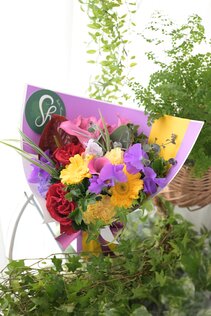 　母の日ギフト　ジェルブーケ　カラフルミックス（そのまま飾れる花束）