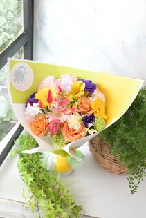 　母の日ギフト　ジェルブーケ　イエローミックス（そのまま飾れる花束）