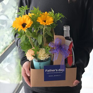 ひまわり＆「徳光珈琲」アイスコーヒー